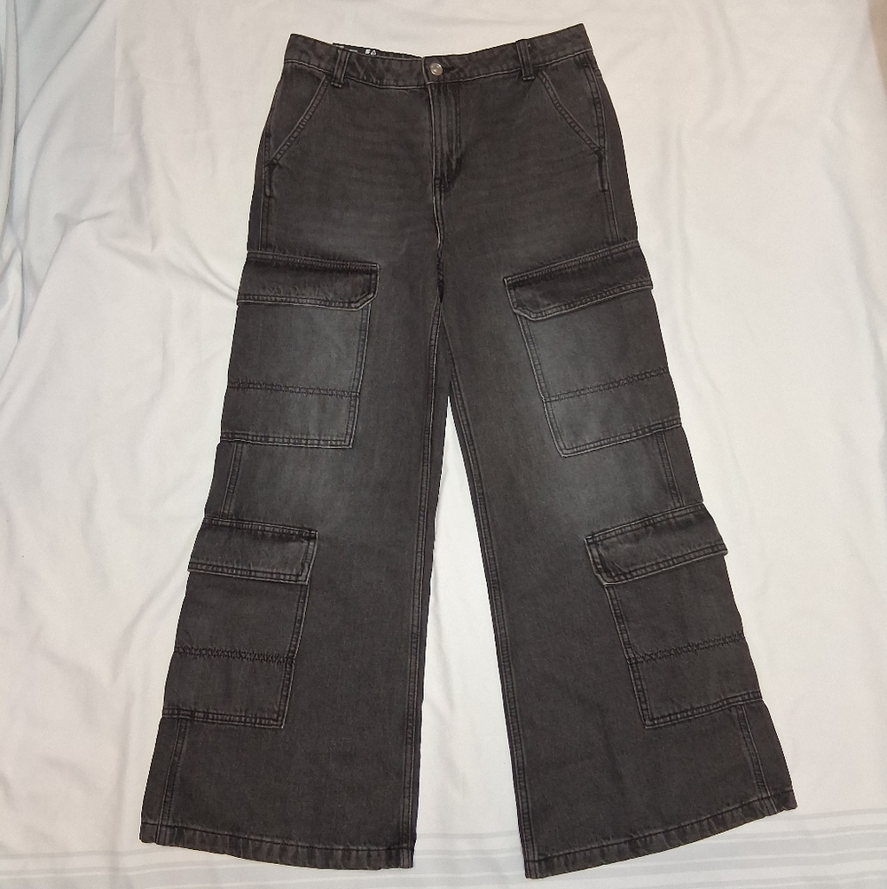 H&M Divided New Women Black and Gray Denim Jeans Size 4 Made In Bangladesh - Picture 5 of 16